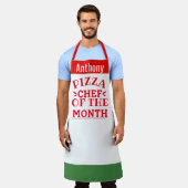 Pizza Chef van de maand - voeg naam toe Schort (Gedragen)