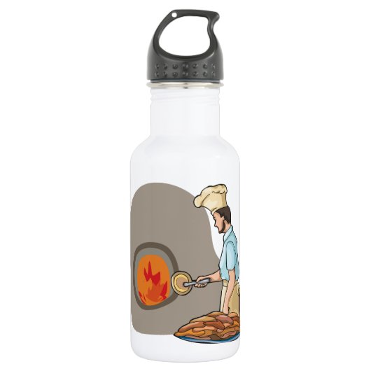Pizza Chef Water Fles (Voorkant)