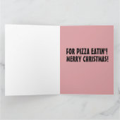 PIZZA CHRISTMAS SANTA BIG WENSKAARTEN KAART (Binnen)