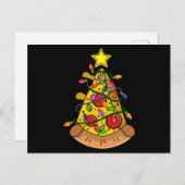 Pizza Christmas Tree Gift, Funny Pizza Costumes Briefkaart (Voorkant / Achterkant)