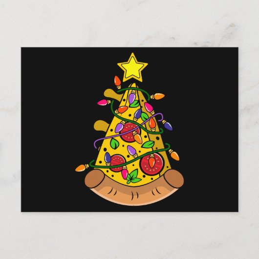 Pizza Christmas Tree Gift, Funny Pizza Costumes Briefkaart (Voorkant)