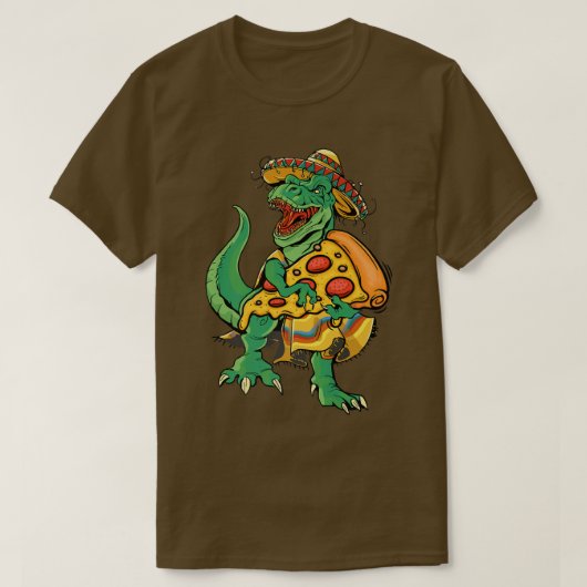 Pizza Cinco de Mayo Kinder Boys Dinosaur T re Somb T-shirt (Design voorkant)