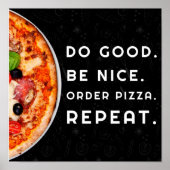 Pizza citeert het hoogste Uitzicht voor Pizzeria n Poster (Voorkant)