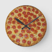 Pizza Clock Ronde Klok (Voorkant)
