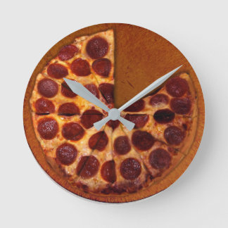 Pizza Clock Ronde Klok