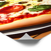 Pizza close-up Fotografie Poster (Hoek)