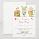 Pizza, cocktails en bier – Vaderdag Kaart (Voorkant / Achterkant)