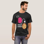 Pizza Connect-oplader Pizza Pie Lege batterij T-shirt (Voorkant volledig)