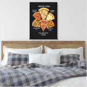 Pizza Connoisseur Italiaanse Pizza Amerikaanse Piz Canvas Afdruk (Insitu (Slaapkamer))