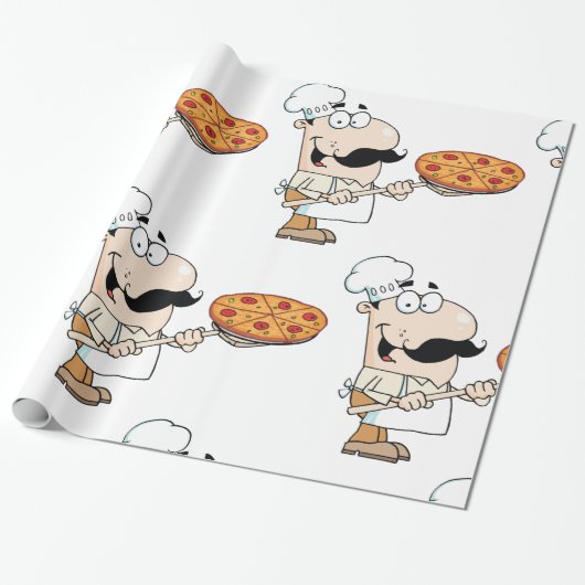 Pizza Cook Cadeaupapier (Uitgerold)