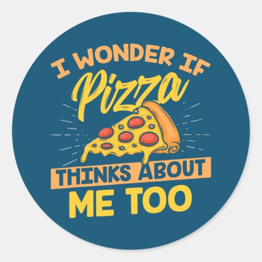 Pizza Cooking Lover Baking Fan Cook Gourmet Slice Ronde Sticker (Voorkant)