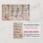 Pizza Coupon en Visitekaartje (Voorkant / Achterkant)