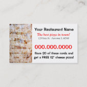 Pizza Coupon en Visitekaartje (Achterkant)