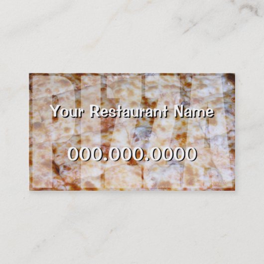 Pizza Coupon en Visitekaartje (Voorkant)