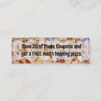 Pizza Coupon - Klaar om aan te passen Klantenkaartje