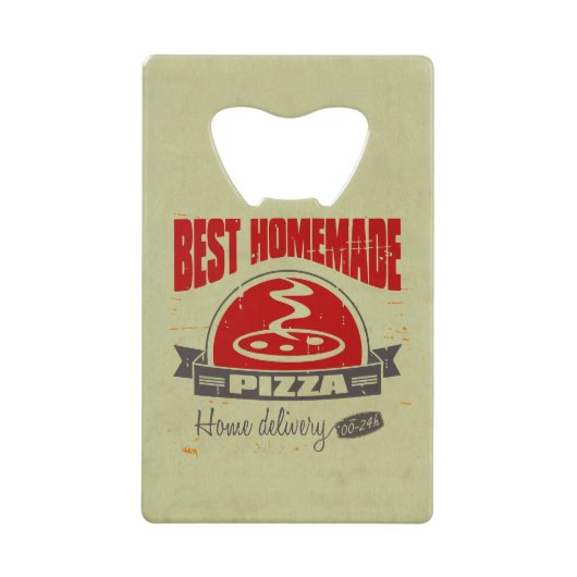 Pizza Creditkaart Flessenopener (Voorkant)