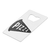 Pizza Creditkaart Flessenopener (Achterkant Gekanteld)