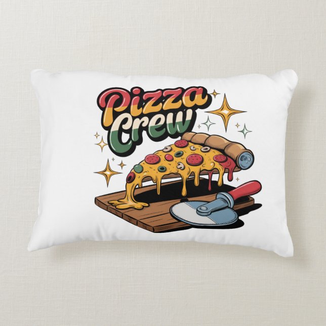 Pizza Crew Accent Kussen (Achterkant)