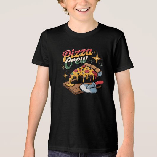 Pizza Crew Tri-Blend Shirt (Voorkant)