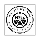 PIZZA Custom Business Logo Large Rubberstempel (Afrduk)