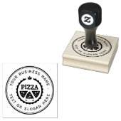 PIZZA Custom Business Logo Large Rubberstempel (Gestempeld)