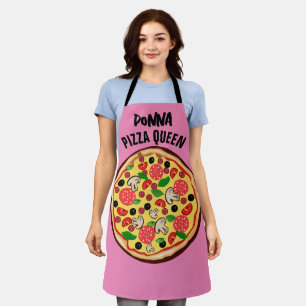 PIZZA CUSTOM GEPERSONALISEERDE roze keuken Schort