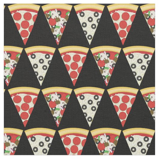 Pizza Cute Food Kinderen Stof (Close Up)