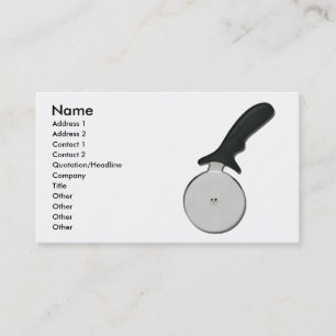 Pizza Cutter Profile Card Sjabloon Visitekaartje