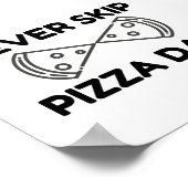 pizza-dag nooit overslaan poster (Hoek)