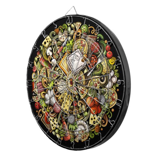PIZZA-dartbord Dartbord (Voorkant Rechts)