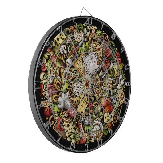 PIZZA-dartbord Dartbord (Voorkant Links)