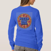 Pizza Day 9 februari Blauw T-shirt (Achterkant)