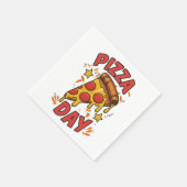Pizza Day – Leuke Pepperoni Pizza Slice Design Servet (Hoek)