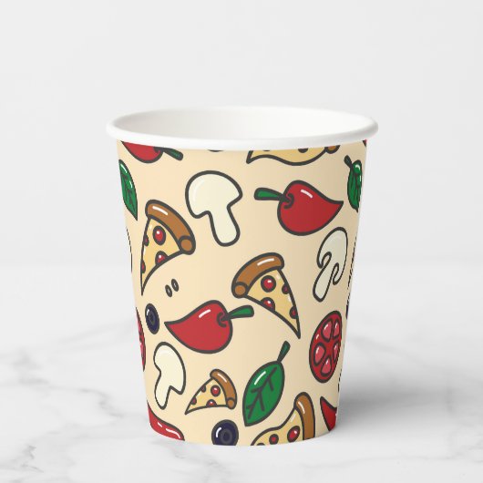 Pizza Day Papieren Bekers (Achterkant)
