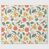 Pizza Day Pattern Wrapping Paper | Fun Foodie Cadeaupapier (Vlak)