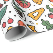 Pizza Day Pattern Wrapping Paper | Fun Foodie Cadeaupapier (Rol Hoek)