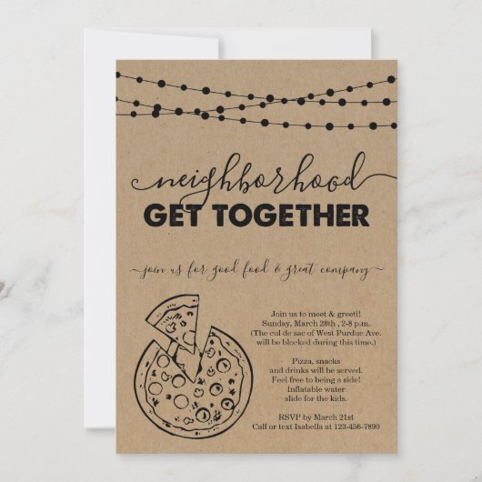 Pizza de Buurt krijgt gezamenlijke Uitnodiging (Voorkant)