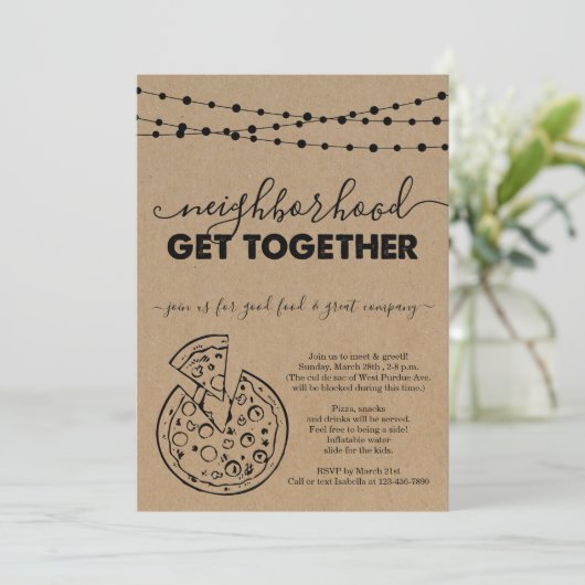 Pizza de Buurt krijgt gezamenlijke Uitnodiging (Staand voorkant)