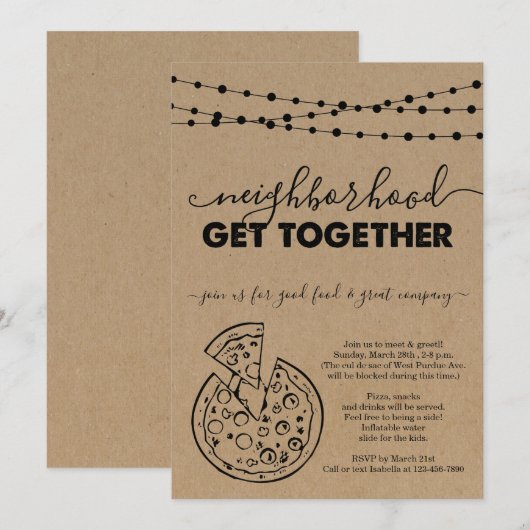 Pizza de Buurt krijgt gezamenlijke Uitnodiging (Voorkant / Achterkant)