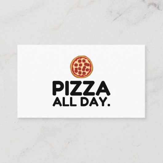 PIZZA DE HELE DAG VISITEKAARTJE (Voorkant)