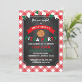 Pizza de uitnodiging van de verjaardagspartij (Staand voorkant)