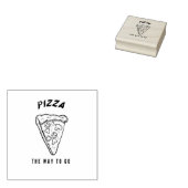 Pizza de weg om te gaan rubberstempel (Gestempeld)