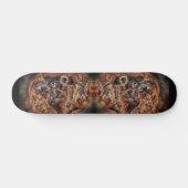 Pizza deathtrap grafische abstracte kunst persoonlijk skateboard (Horizontaal)