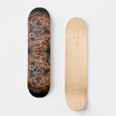 Pizza deathtrap grafische abstracte kunst persoonlijk skateboard (Voorkant)