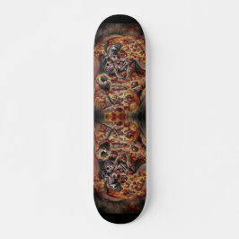 Pizza deathtrap grafische abstracte kunst persoonlijk skateboard