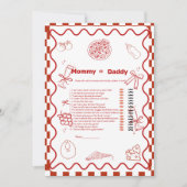 Pizza del ivery baby eigenschap baby shower spel K Kaart (Voorkant)