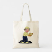 Pizza Delivery Boy Food Canvas tas (Achterkant)