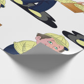 Pizza Delivery Boy Food Wrapping Paper Cadeaupapier