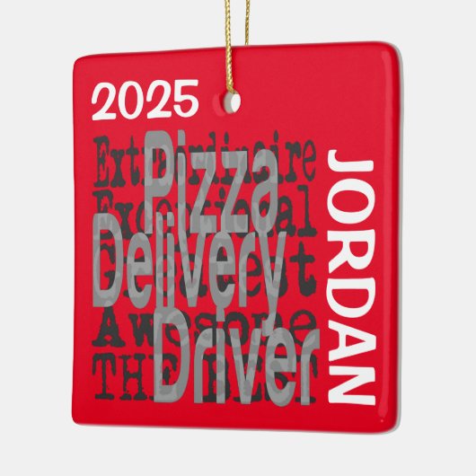 Pizza Delivery Driver Extraordinaire CUSTOM Keramisch Ornament (Links)