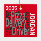 Pizza Delivery Driver Extraordinaire CUSTOM Keramisch Ornament (Voorkant)